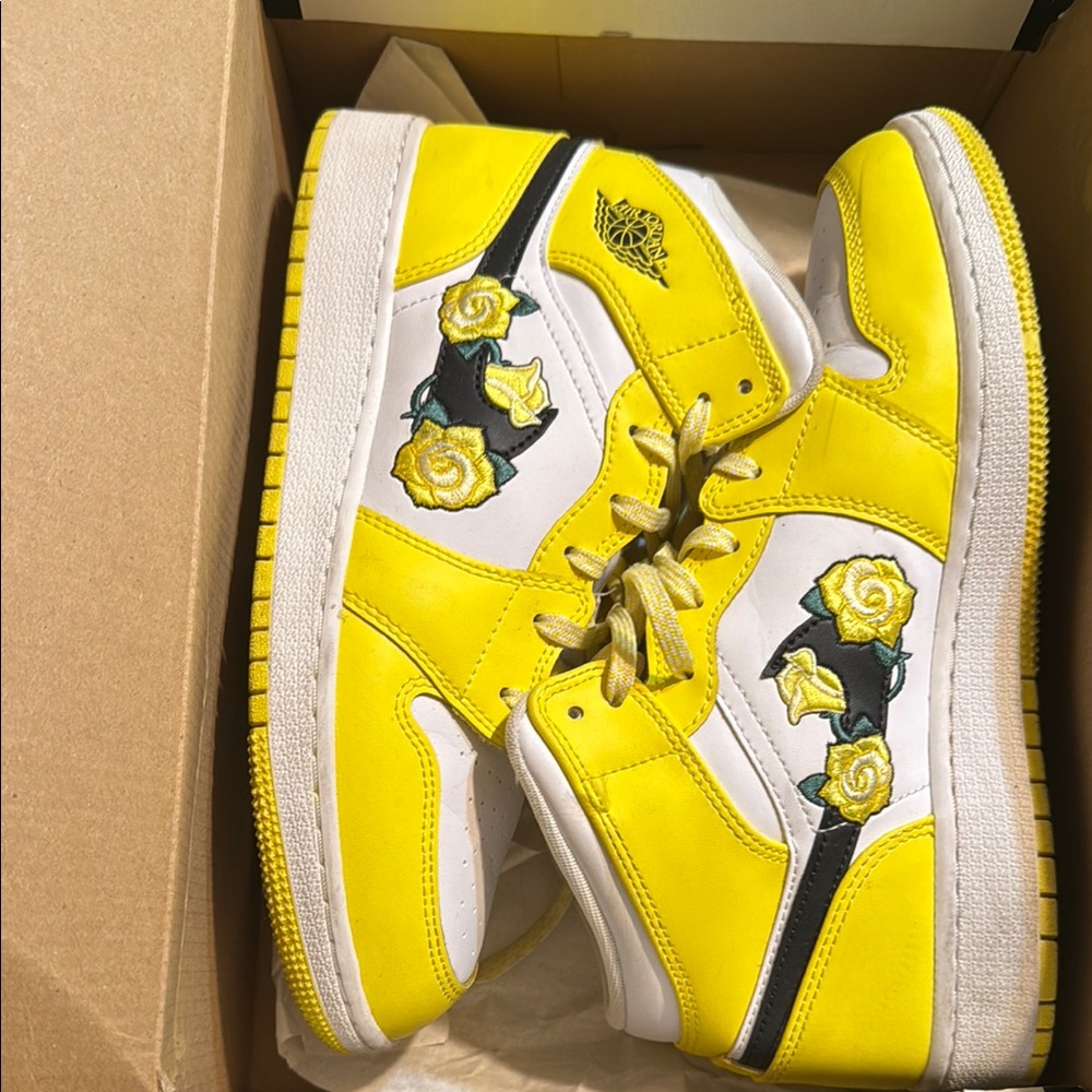 Yellow and White Kids Shoes